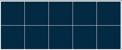 two empty rows of 5 boxes stacked on top of each other to show ten total boxes.