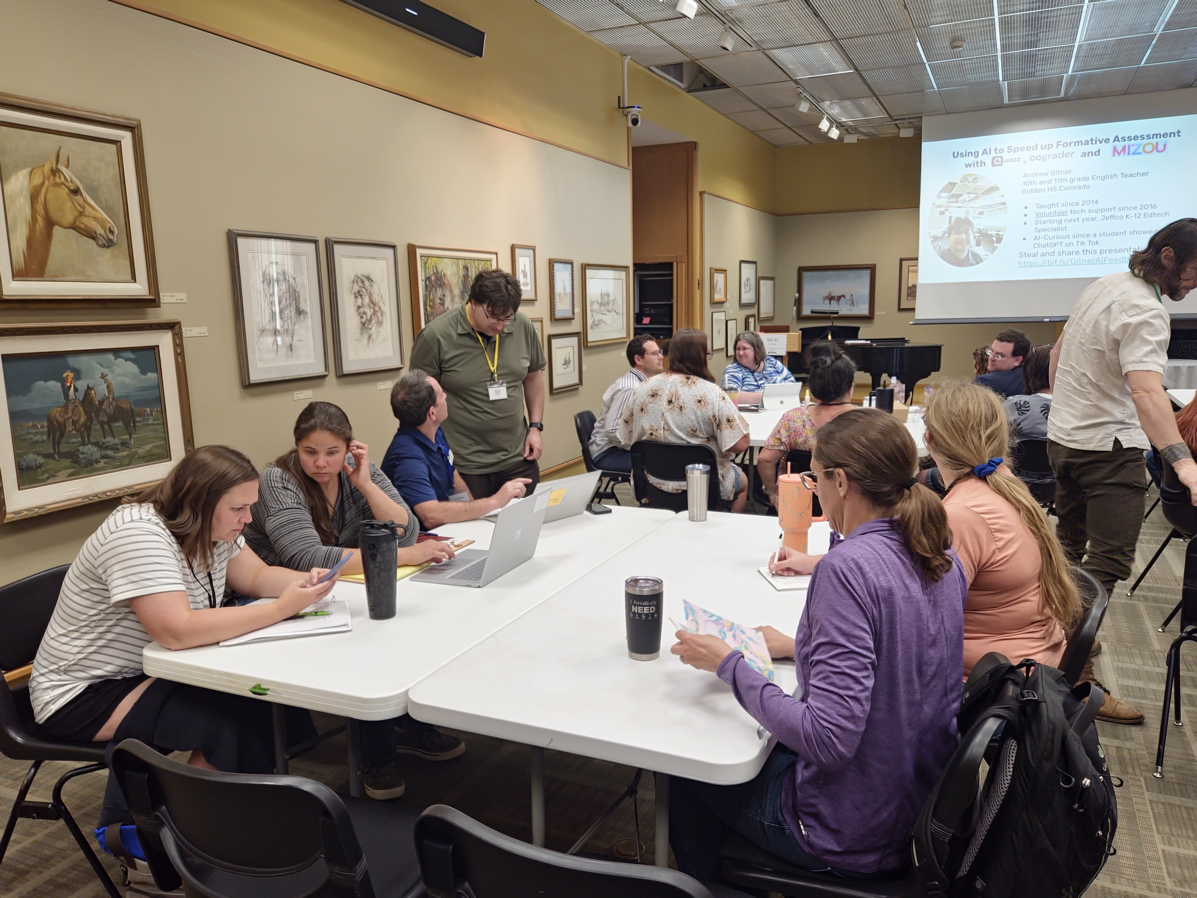 Teachers gathered in May 2024 at the Teaching and Learning CoLab in Sterling.