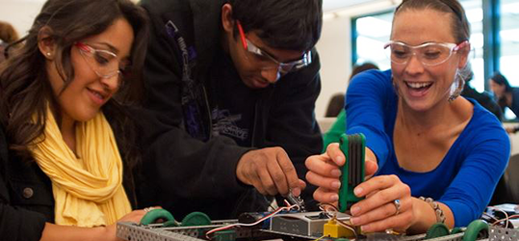 Students in science class